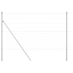 vidaXL Recinzione da Campo 1.4x50 m in Acciaio Zincato