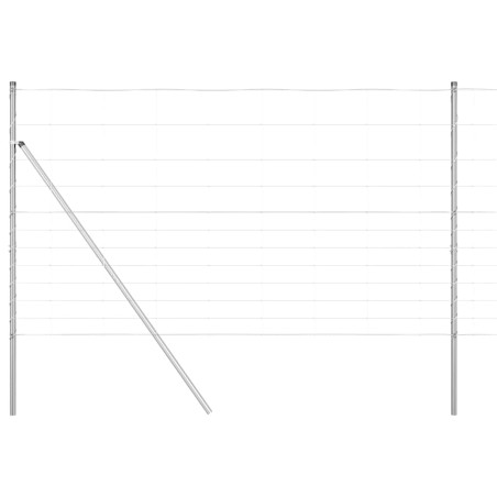 vidaXL Recinzione da Campo 1.4x50 m in Acciaio Zincato