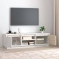 Mobile Porta TV Bianco 140x35x40 cm in Legno Massello di Pino Mobile Porta TV Bianco 140x35x40 cm in Legno Massello di Pino