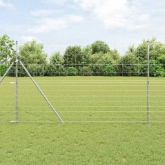 vidaXL Recinto da Campo 1,5 x 50 m in Acciaio Zincato