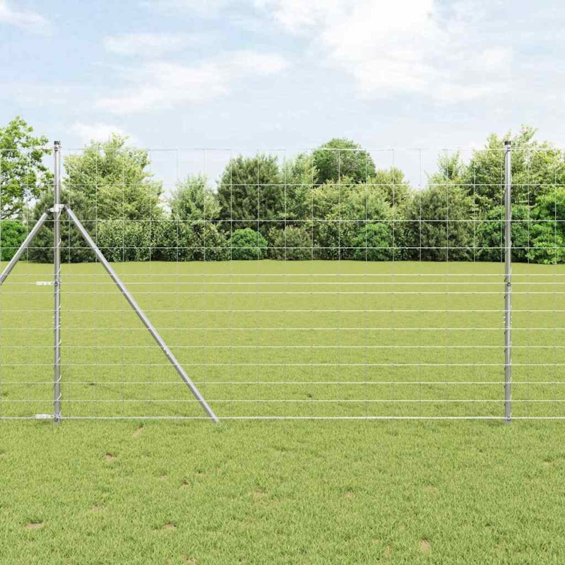 vidaXL Recinto da Campo 1,5 x 50 m in Acciaio Zincato vidaXL Recinto da Campo 1,5 x 50 m in Acciaio Zincato