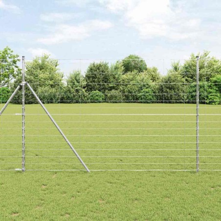 vidaXL Recinzione da Campo 1.6 x 50m in Acciaio Zincato