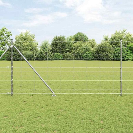 vidaXL Recinzione per fienile 1,2 x 25 m in acciaio zincato