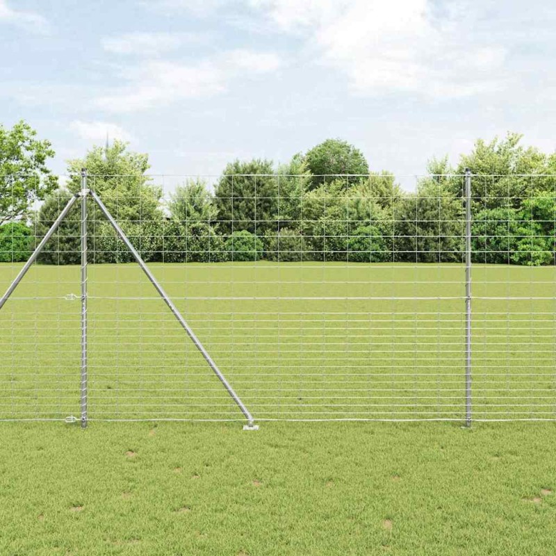 vidaXL Recinzione da Campo 1.6x25 m in Acciaio Zincato vidaXL Recinzione da Campo 1.6x25 m in Acciaio Zincato