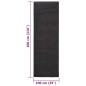 Tappeto in Sisal Naturale 100x300 cm Nero Tappeto in Sisal Naturale 100x300 cm Nero