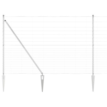 vidaXL Recinzione da Campo 1,6 x 25 m in Acciaio Zincato