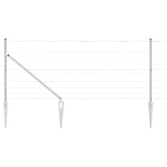vidaXL Recinzione 1x50 m in acciaio zincato