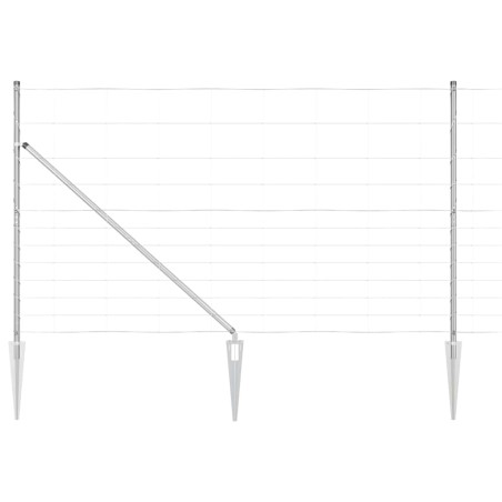 vidaXL Recinzione di Campo 1.4 x 50 m in Acciaio Galvanizzato