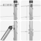 vidaXL Recinzione di Campo 1.4 x 50 m in Acciaio Galvanizzato