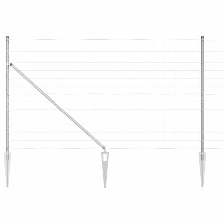 vidaXL Recinzione da Campo 1.4x50 m in Acciaio Zincato