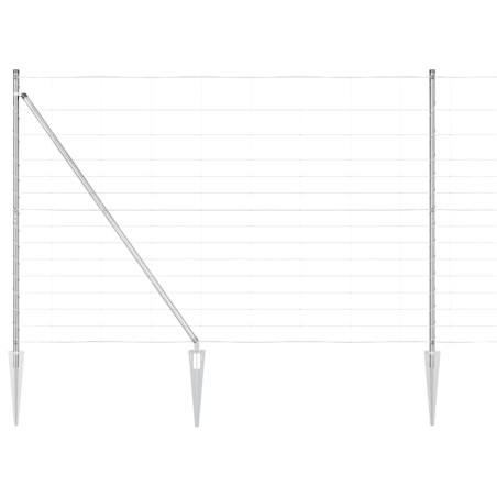 vidaXL Recinzione per Campo 1.6x50 m in Acciaio Galvanizzato