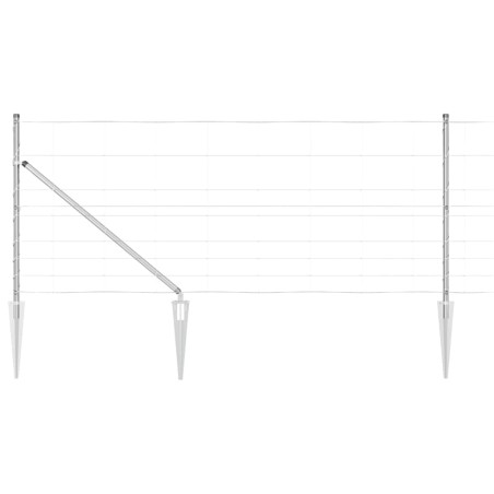 vidaXL Recinzione da Campo 1x100 m in Acciaio Zincato