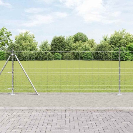 vidaXL Recinzione da Campo 1x25 m in acciaio zincato