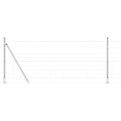 vidaXL Recinzione da Campo 1x25 m in Acciaio Zincato