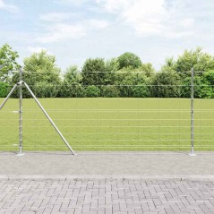 vidaXL Recinzione da Campo 1,2x25 m in Acciaio Galvanizzato