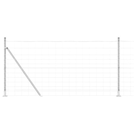 vidaXL Recinzione da Campo 1.2 x 25 m in Acciaio Zincato