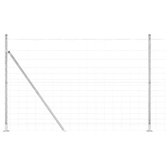 vidaXL Recinzione da Campo 1,6 x 25 m in acciaio zincato