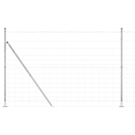 vidaXL Recinzione da Campo 1,6 x 25 m in acciaio zincato