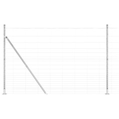 vidaXL Recinzione da Campo 1,6 x 25m in Acciaio Zincato