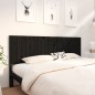 Testiera per Letto Nera 205,5x4x100cm in Legno Massello di Pino Testiera per Letto Nera 205,5x4x100cm in Legno Massello di Pino