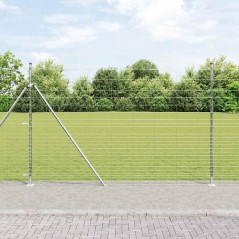 vidaXL Recinzione da Campo 1,6 x 25m in Acciaio Zincato