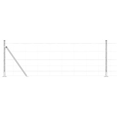 vidaXL Recinzione da Campo 0.8x50 m in Acciaio Zincato