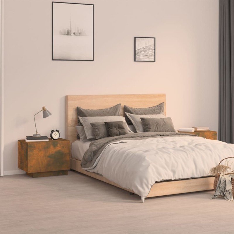vidaXL Comodino Rovere Fumo 100x35x40 cm Legno Multistrato vidaXL Comodino Rovere Fumo 100x35x40 cm Legno Multistrato