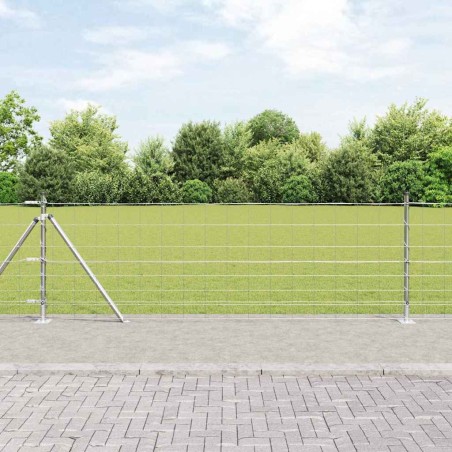 vidaXL Recinzione da Campo 0,8 x 50 m in Acciaio Zincato
