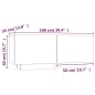 vidaXL Comodino Rovere Fumo 100x35x40 cm Legno Multistrato vidaXL Comodino Rovere Fumo 100x35x40 cm Legno Multistrato