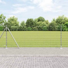 vidaXL Recinzione da Campo 1x50 m in Acciaio Zincato