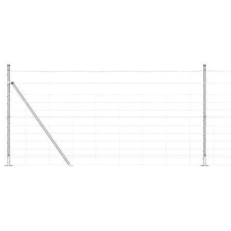 vidaXL Recinzione da Campo 1,2x50 m in Acciaio Zincato