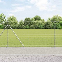 vidaXL Recinzione da Campo 1,4 x 50 m in Acciaio Zincato