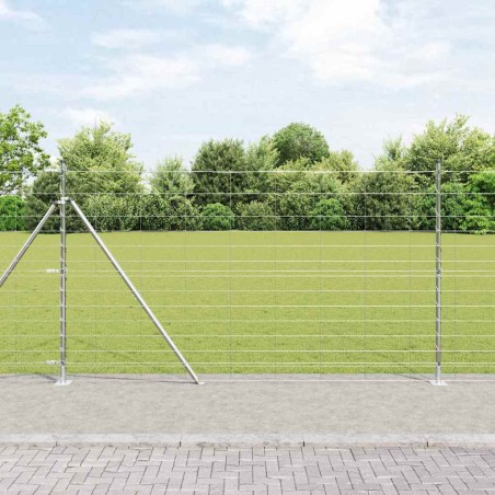 vidaXL Recinzione per Campo 1.4x50 m in Acciaio Galvanizzato