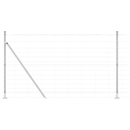 vidaXL Recinzione per Campo 1.4x50 m in Acciaio Galvanizzato