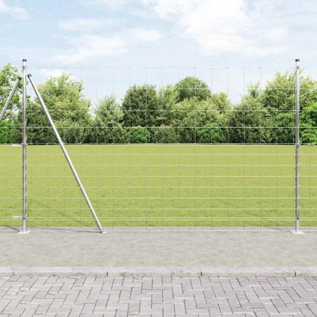 vidaXL Recinzione da Campo 1.5x50 m in Acciaio Zincato