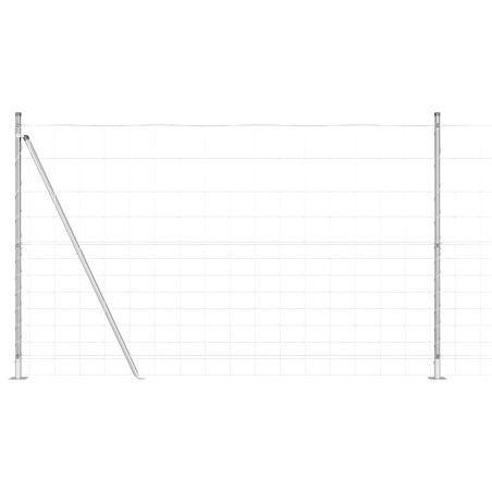vidaXL Recinzione da Campo 1.5x50 m in Acciaio Zincato