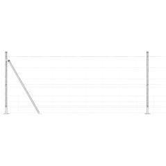 vidaXL Recinzione da Campo 1x100 m in Acciaio Galvanizzato