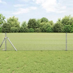 vidaXL Recinzione in Filo Saldato con 7 Pali 0.4x10 m Acciaio Galvanizzato
