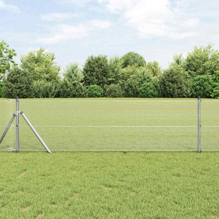 vidaXL Recinzione in Filo Saldato con 7 Pali 0.4x10 m Acciaio Galvanizzato
