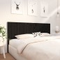 Testiera per Letto Nera 205,5x4x100cm in Legno Massello di Pino Testiera per Letto Nera 205,5x4x100cm in Legno Massello di Pino