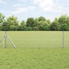 vidaXL Set di pali da recinzione Set di 2 Acciaio galvanizzato 10 x 0,5 m