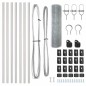 vidaXL Set di pali da recinzione Set di 2 Acciaio galvanizzato 10 x 0,5 m