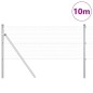 vidaXL Set di pali per recinzione Set di 2 Acciaio zincato 10 x 0.5 m