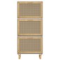 Scarpiera Bianca52x25x115cm Legno Multistrato e Rattan Naturale Scarpiera Bianca52x25x115cm Legno Multistrato e Rattan Naturale