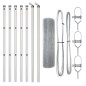 vidaXL Recinzione in Filo Saldato con 7 Pali 0.8x10 m Acciaio Galvanizzato