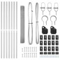 vidaXL Set di Pali per Recinzione Set di 2 Acciaio zincato 10 x 1 m