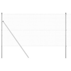 vidaXL Set di Pali per Recinzione Set di 2 Acciaio Zincato 10 x 1 m