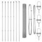 vidaXL Set di Pali per Recinzione Set di 2 Acciaio Zincato 10 x 1 m