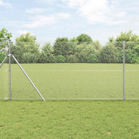 vidaXL Recinzione in Filo Saldato con 7 Post 1,2x10 m in Acciaio Zincato