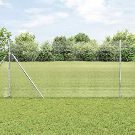 vidaXL Recinzione in Rete Saldata con 7 Post 1.4x10 m in Acciaio Zincato